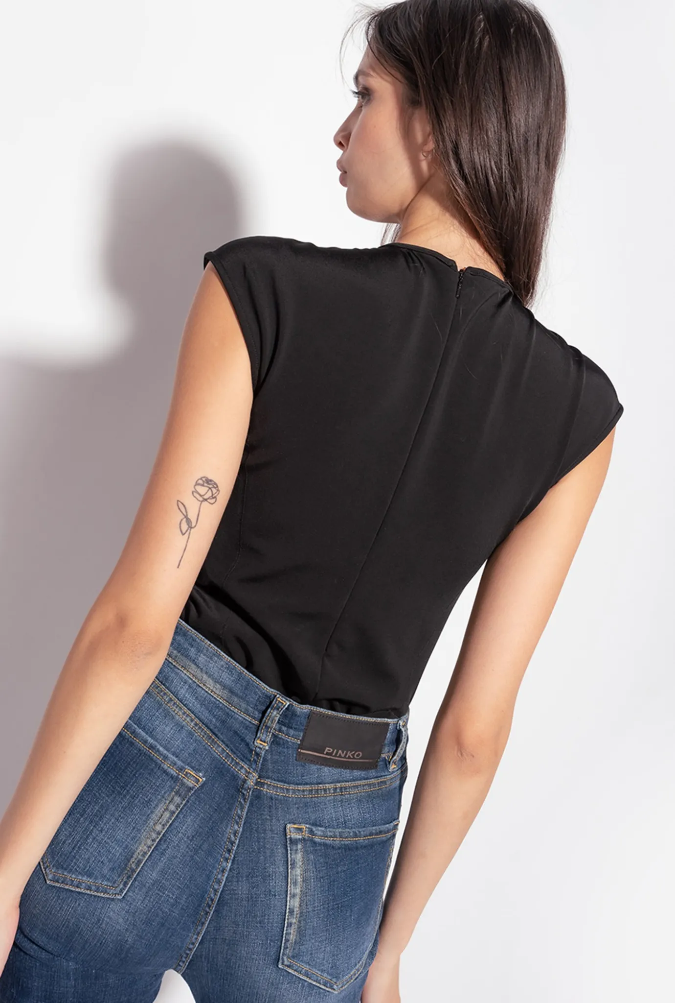 Topwear|PINKO Top A Decoupes Noir Limousine