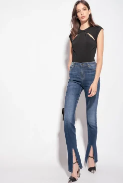 Topwear|PINKO Top A Decoupes Noir Limousine