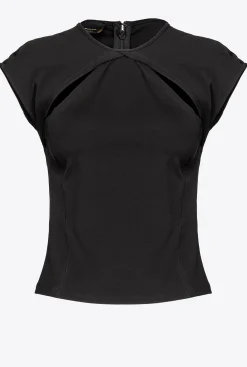 Topwear|PINKO Top A Decoupes Noir Limousine