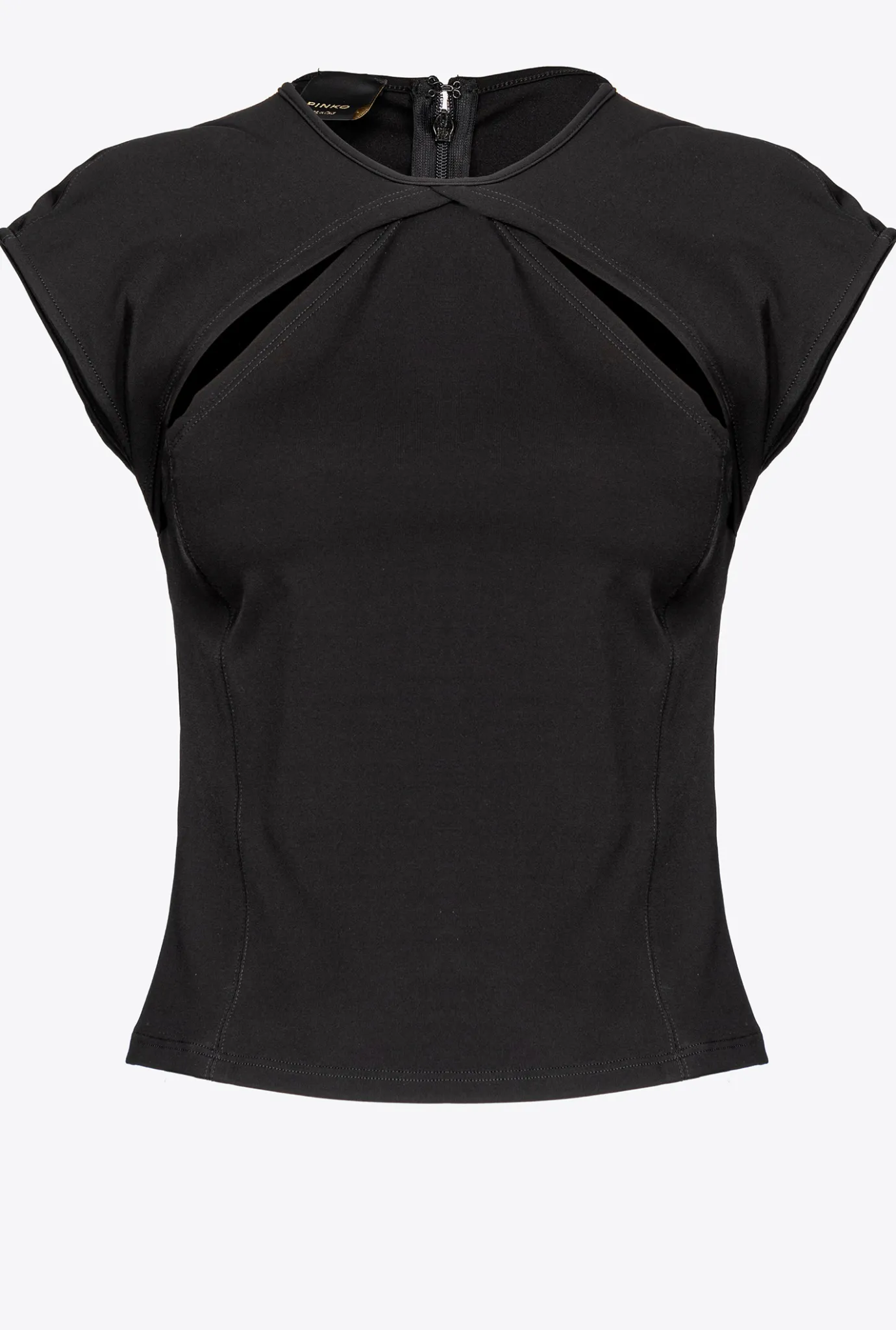 Topwear|PINKO Top A Decoupes Noir Limousine