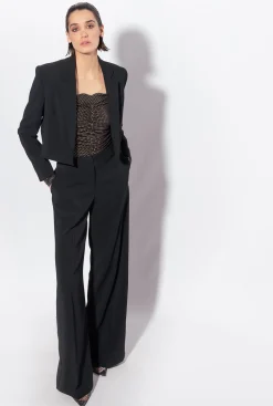 Topwear|PINKO Top A Epaules Denudees A Micro Clous Noir/Or