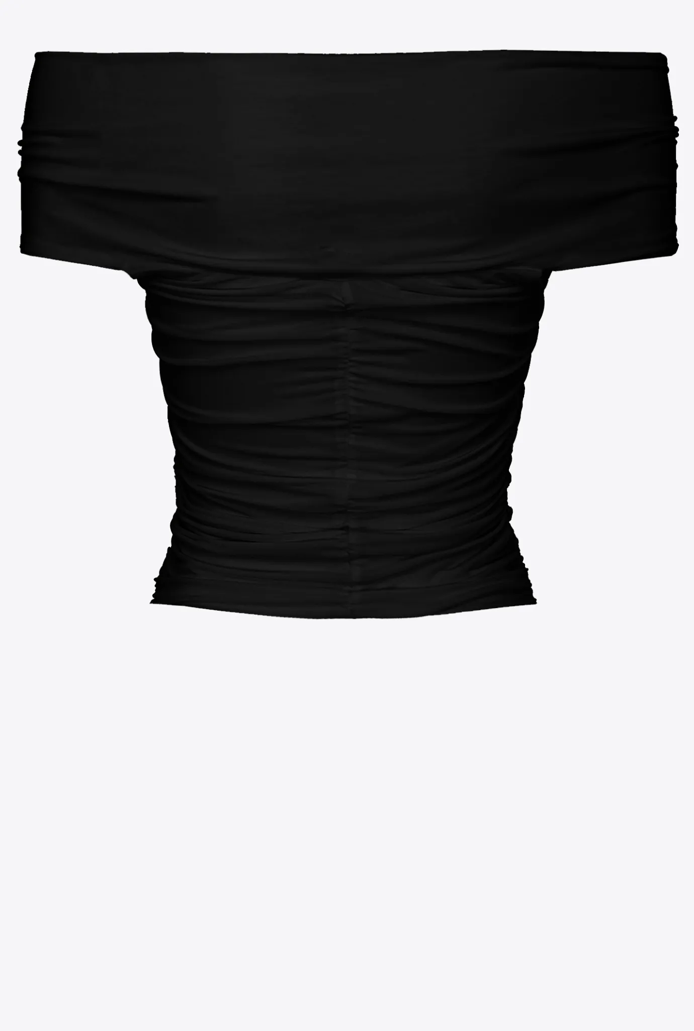 Topwear|PINKO Top A Epaules Denudees En Jersey Fluide Noir Limousine