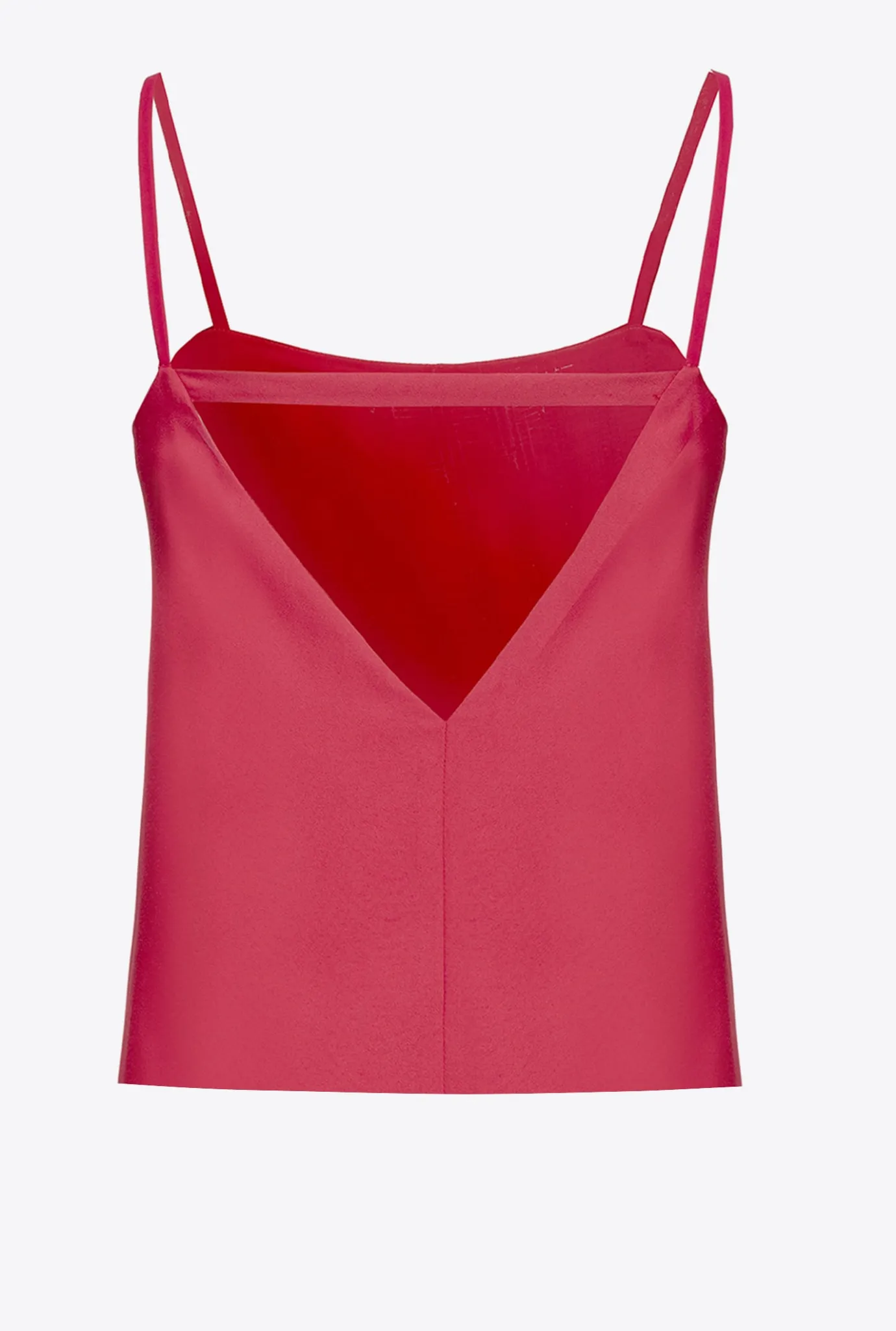 Topwear|PINKO Top A Paillettes Rectangulaires Rouge Framboise