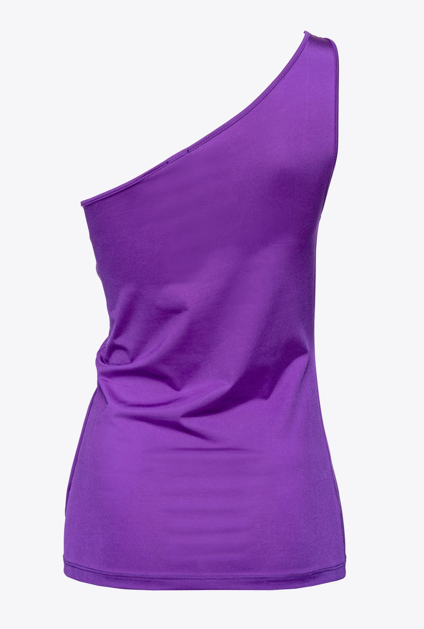 Tailleurs Et Ensembles|PINKO Top Asymetrique Avec Anneau Violet Pride