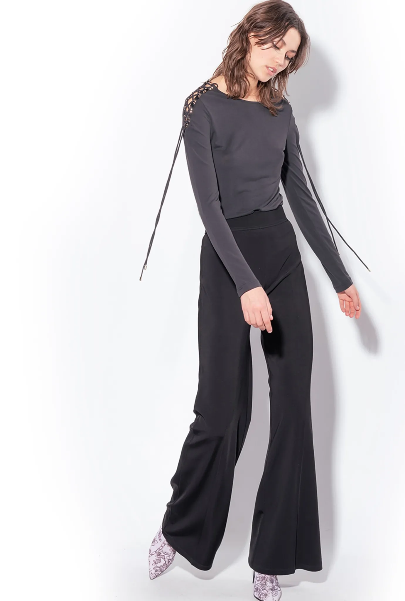 Topwear|PINKO Top Avec Cordons De Serrage Aux Epaules Noir Limousine