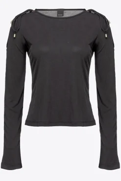 Topwear|PINKO Top Avec Cordons De Serrage Aux Epaules Noir Limousine