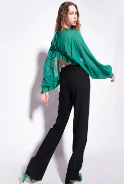 Vestes|PINKO Top Cache-Epaules A Volants Bonbon Gomme
