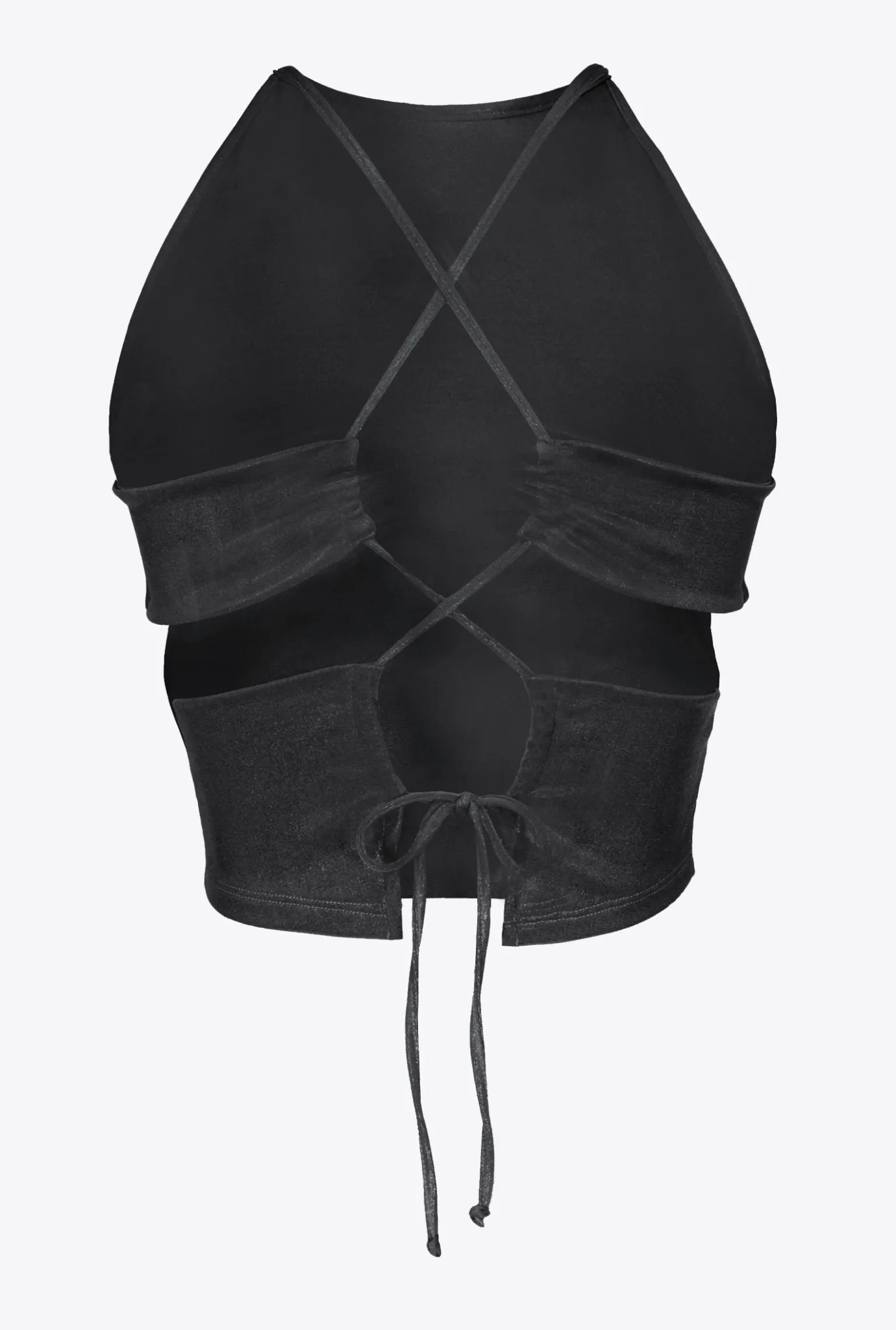 Topwear|PINKO Top Court En Jersey Fluide Noir Limousine