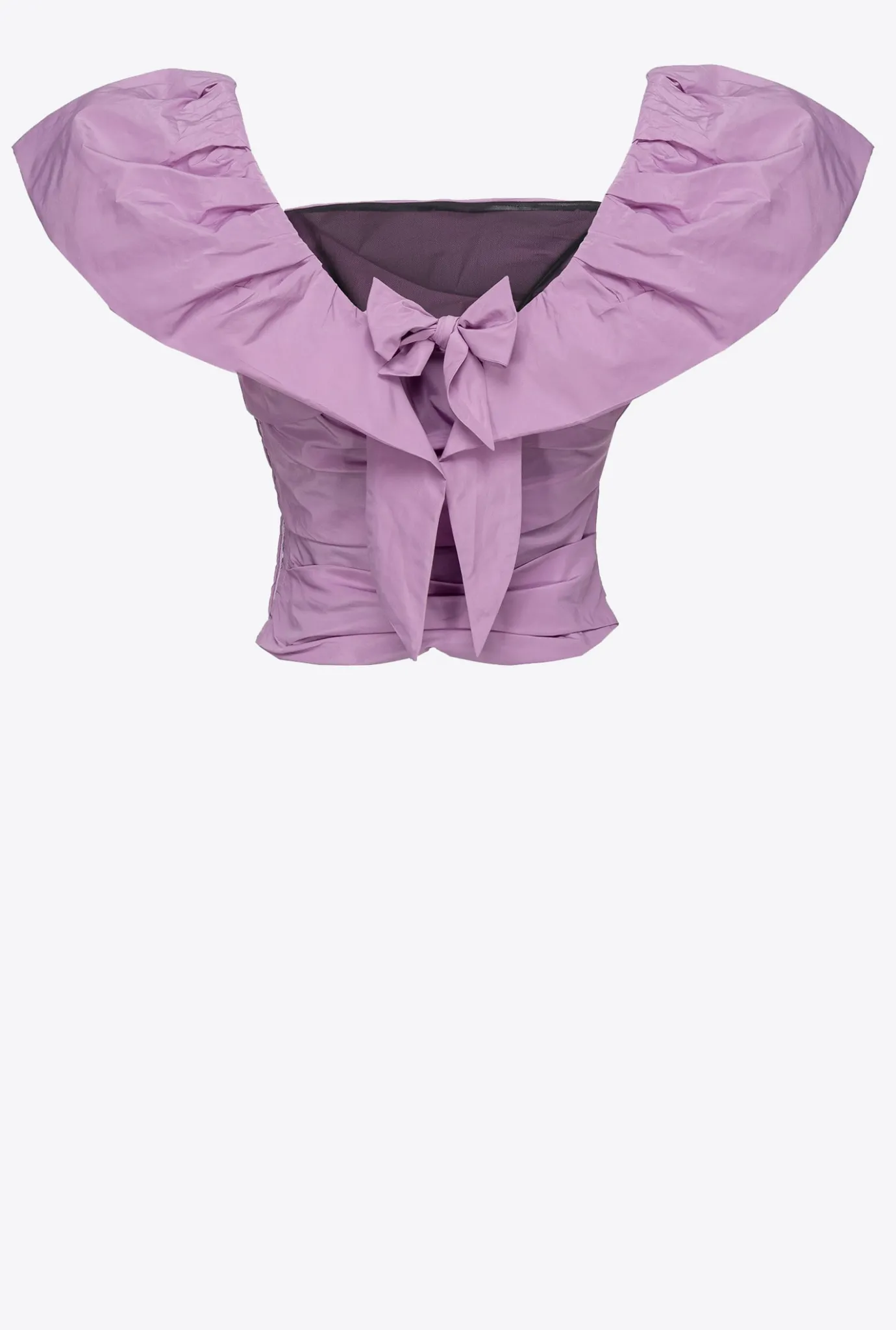 Tailleurs Et Ensembles|PINKO Top Court En Taffetas Orchidee