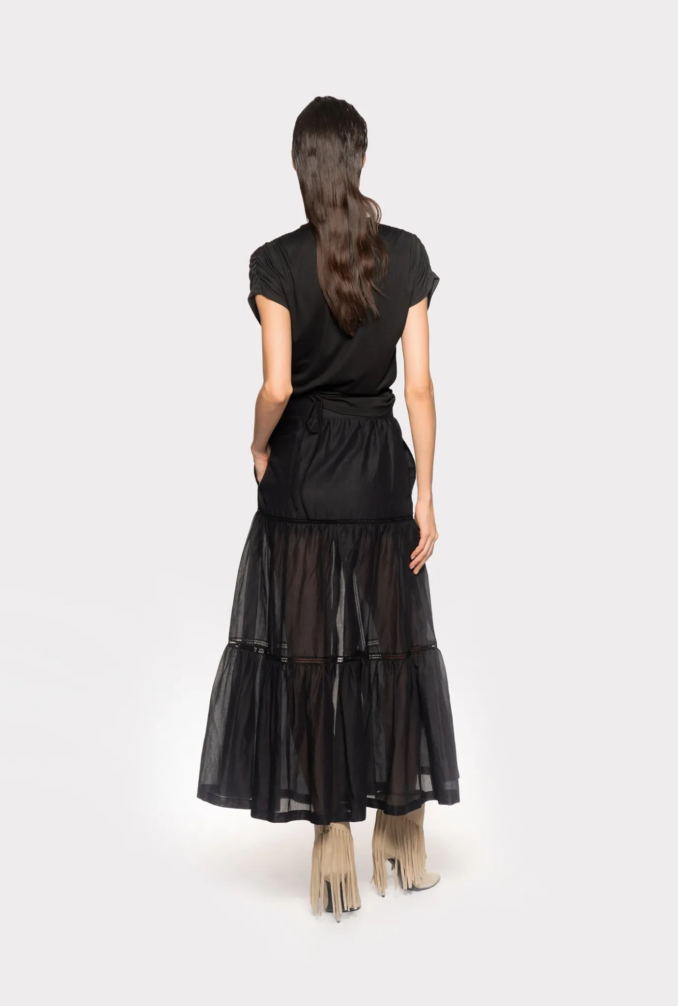 Topwear|PINKO Top Croise A Decoupe Noir Limousine