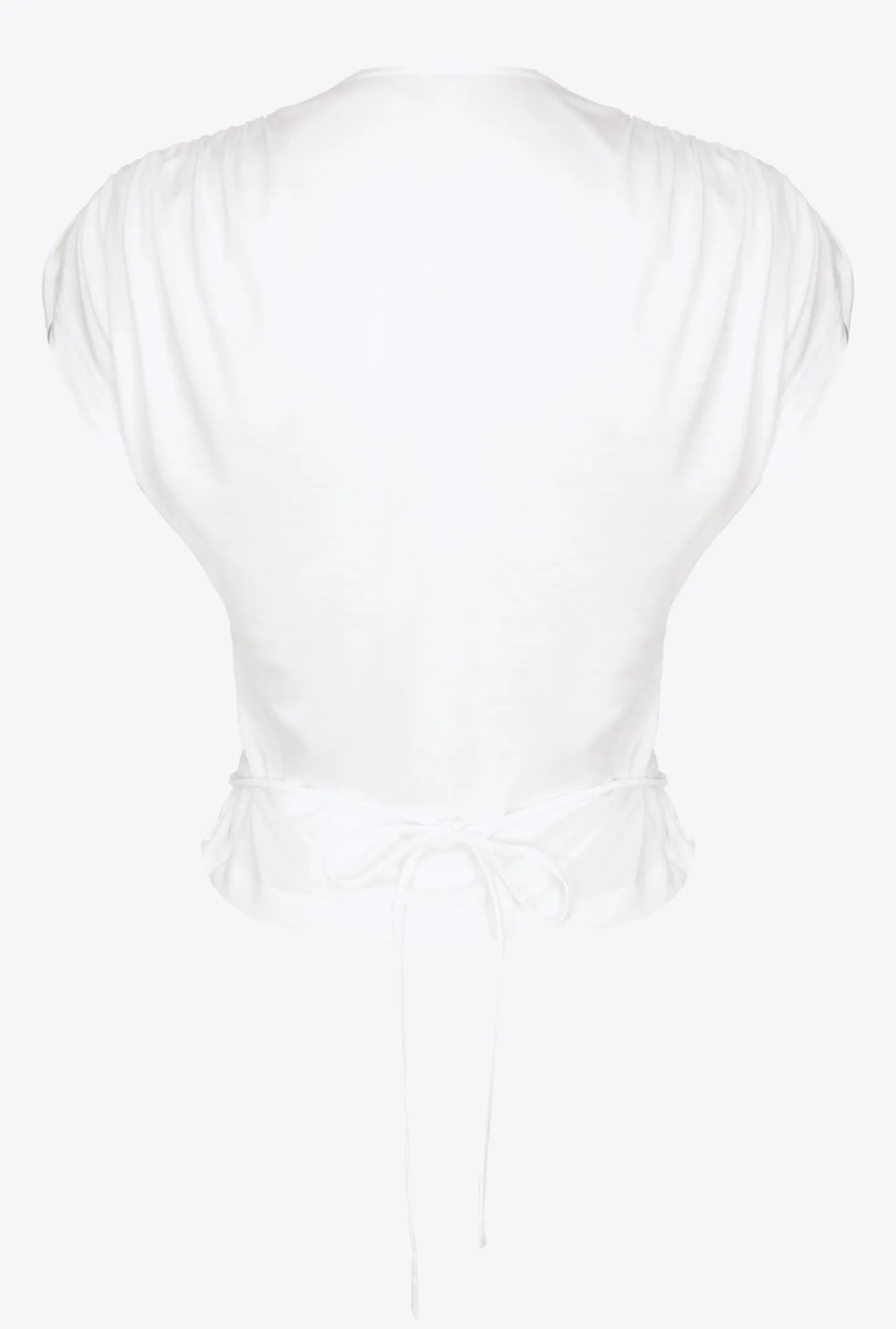 Topwear|PINKO Top Croise A Decoupe Blanc Immacule