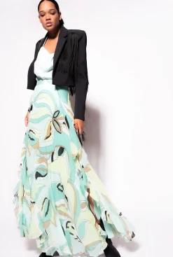 Tailleurs Et Ensembles|PINKO Top Dos Nu Bleu Mousseline