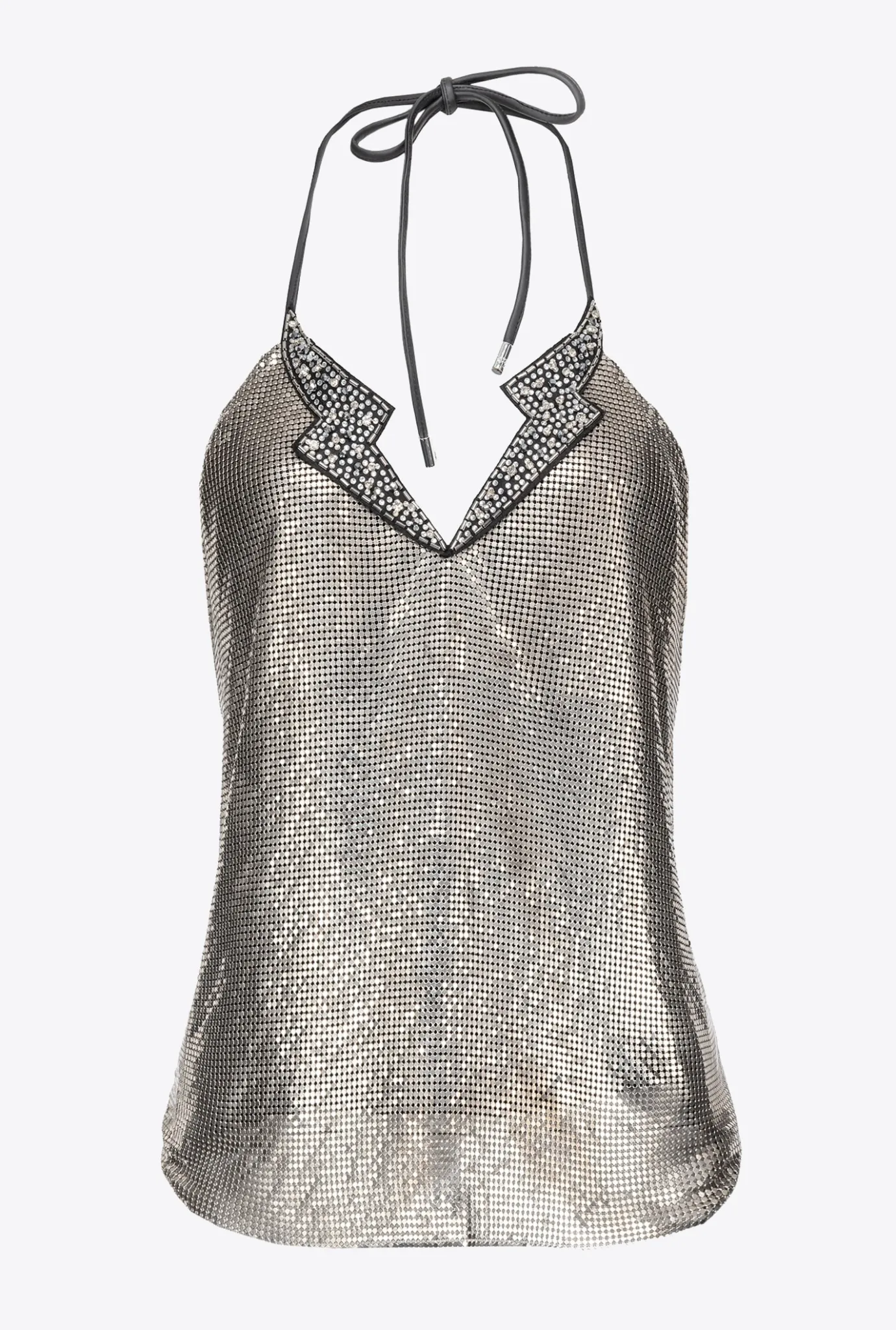 Topwear|PINKO Top Dos Nu En Metal Argent-Metallise