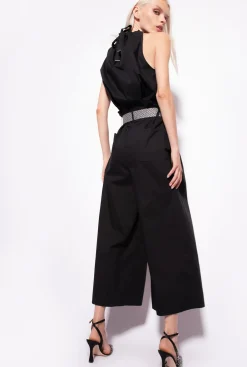 Tailleurs Et Ensembles|PINKO Top En Popeline Noir Limousine