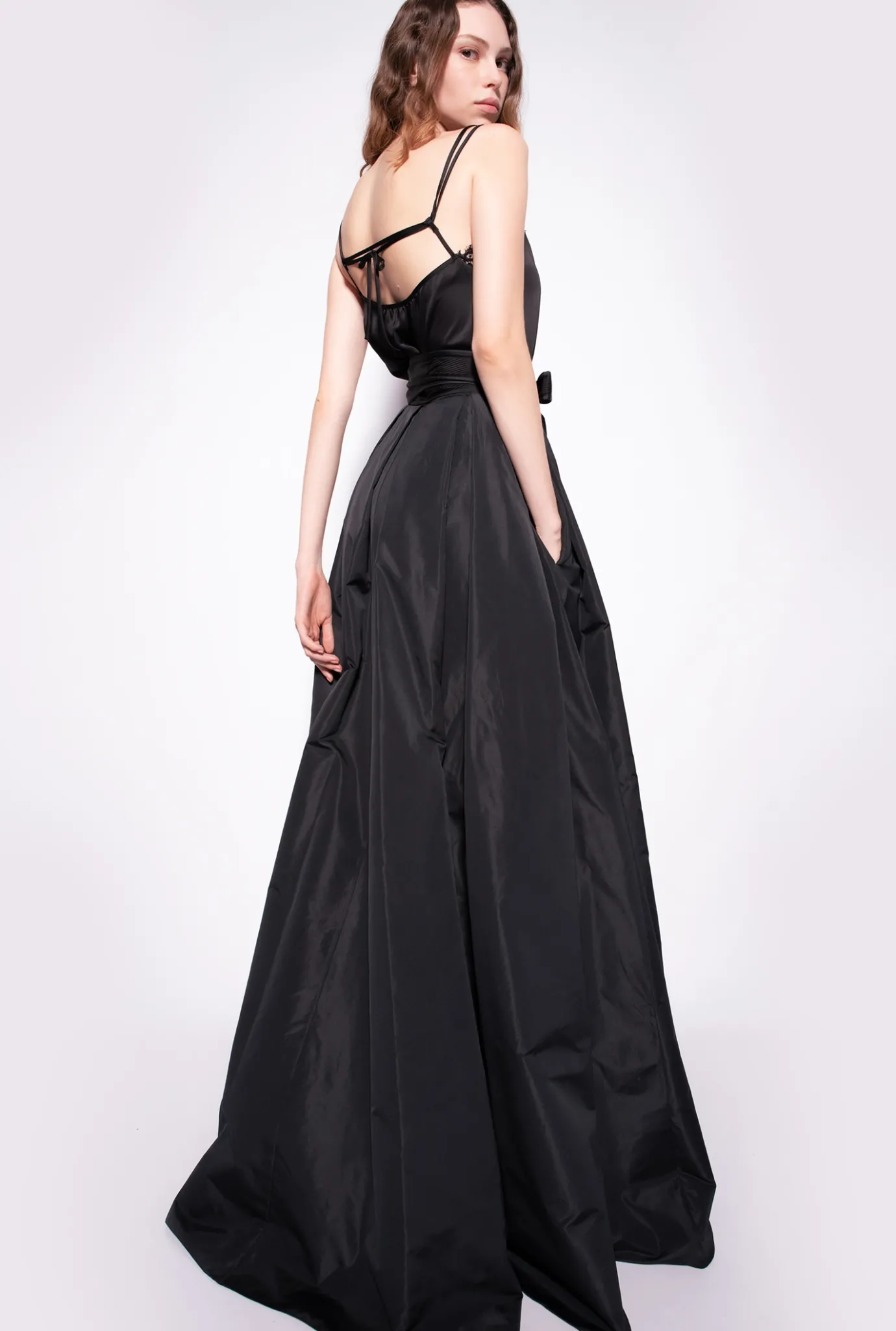 Topwear|PINKO Top En Satin Et Dentelle Noir Limousine
