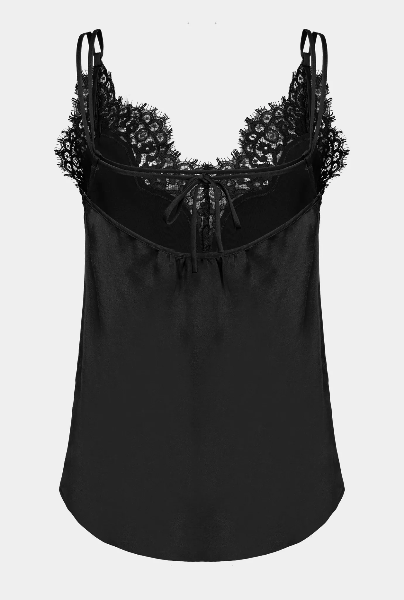 Topwear|PINKO Top En Satin Et Dentelle Noir Limousine