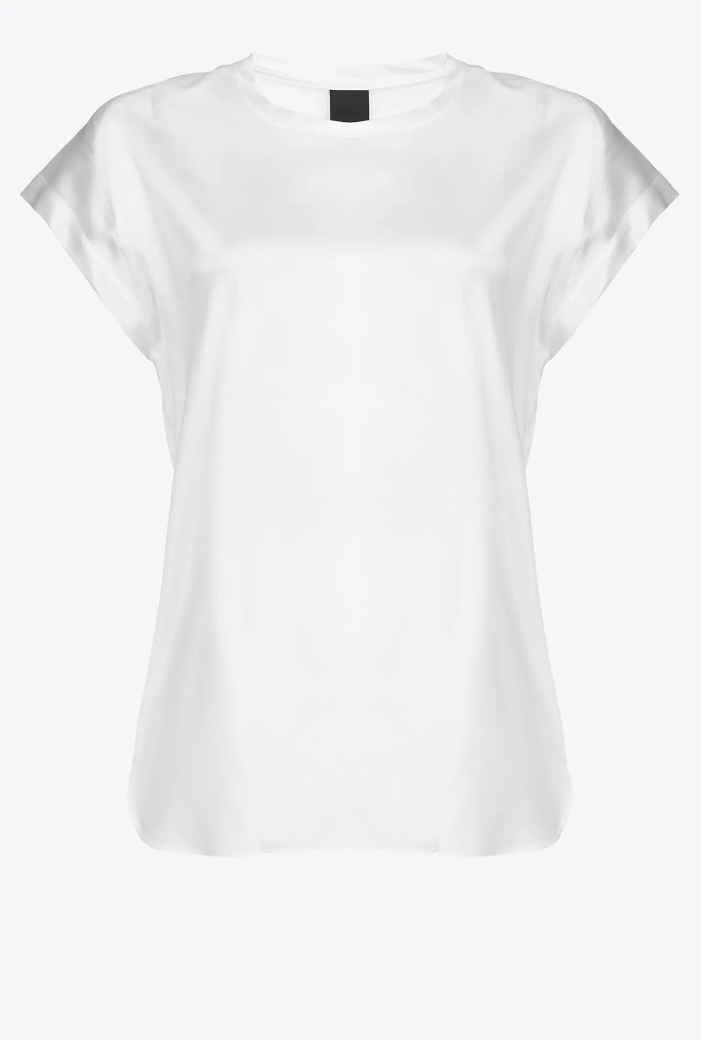 Chemises Et Blouses|PINKO Top En Satin Stretch Blanc Brill.