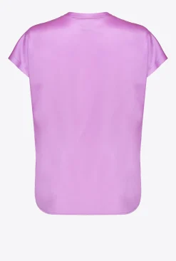 Chemises Et Blouses|PINKO Top En Satin Stretch Opera Mauve