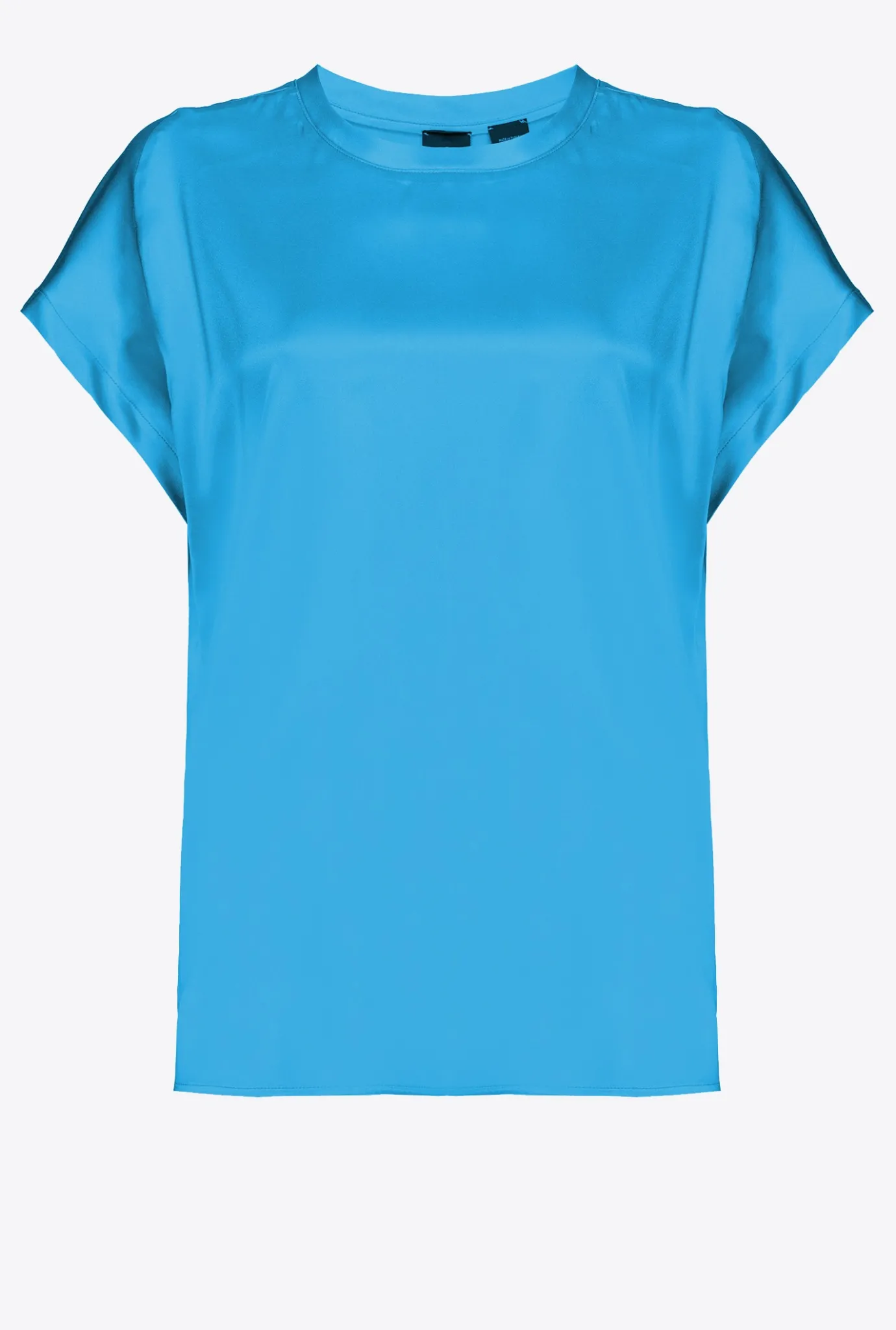 Topwear|PINKO Top En Satin Stretch Bleu Directoire
