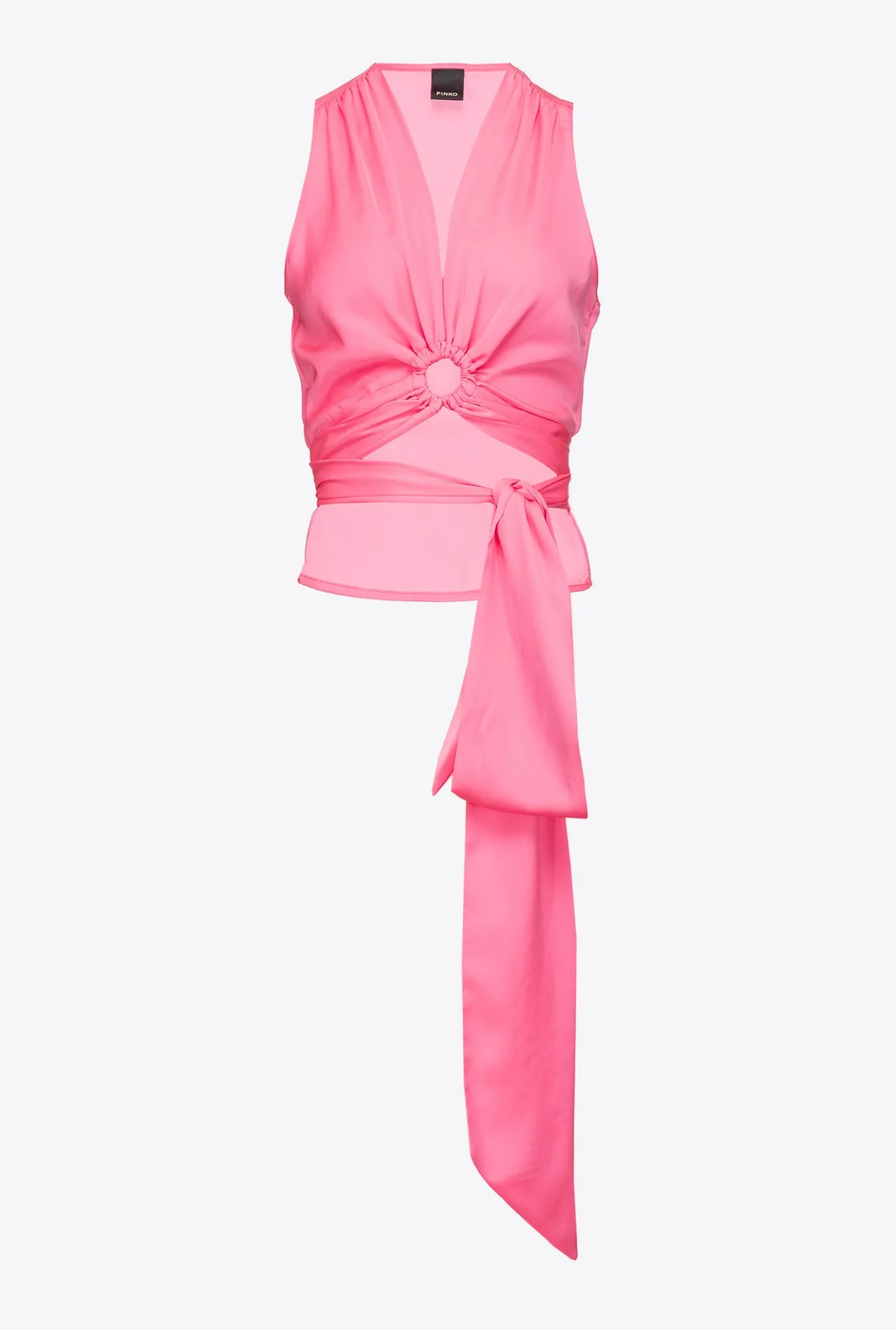 Topwear|PINKO Top Fluide Ceinture Fuchsia-Post-It