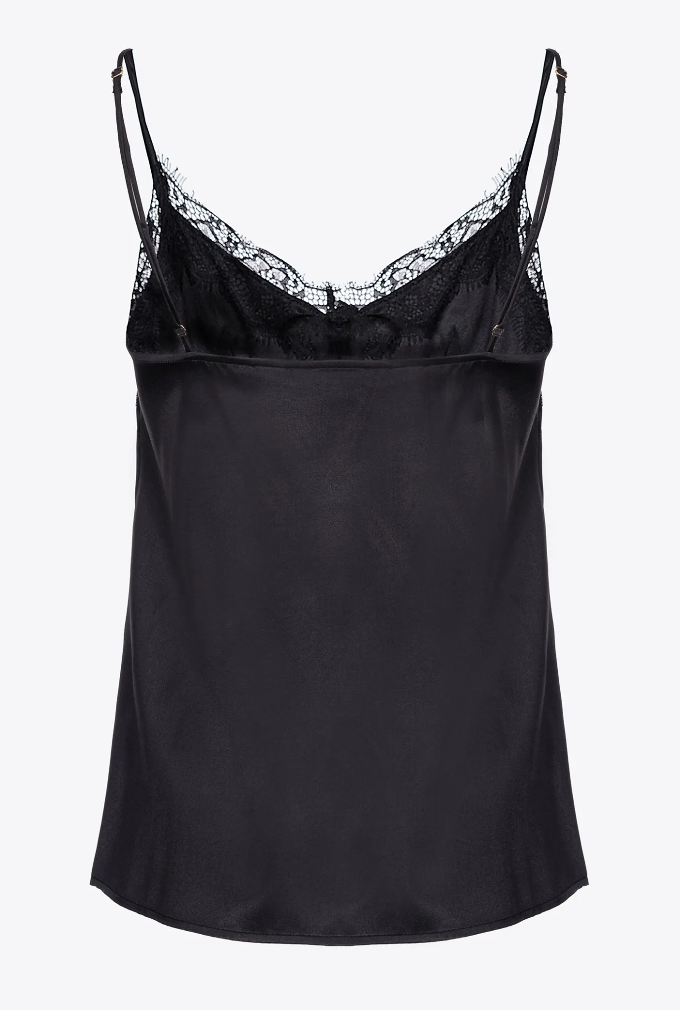 Tailleurs Et Ensembles|PINKO Top Lingerie A Dentelle Noir Limousine