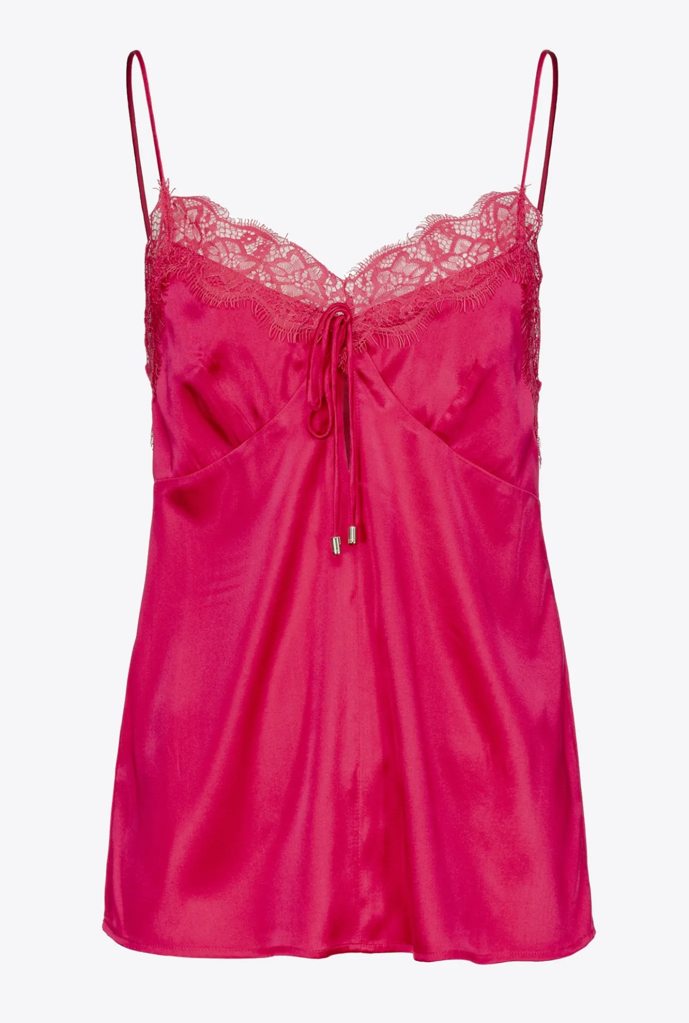 Topwear|PINKO Top Lingerie A Dentelle Rose Rouge