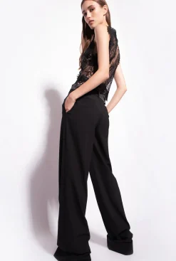 Topwear|PINKO Top Lingerie En Dentelle Noir/Beurre