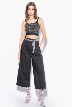 Tailleurs Et Ensembles|PINKO Top Monogram Noir/Creme