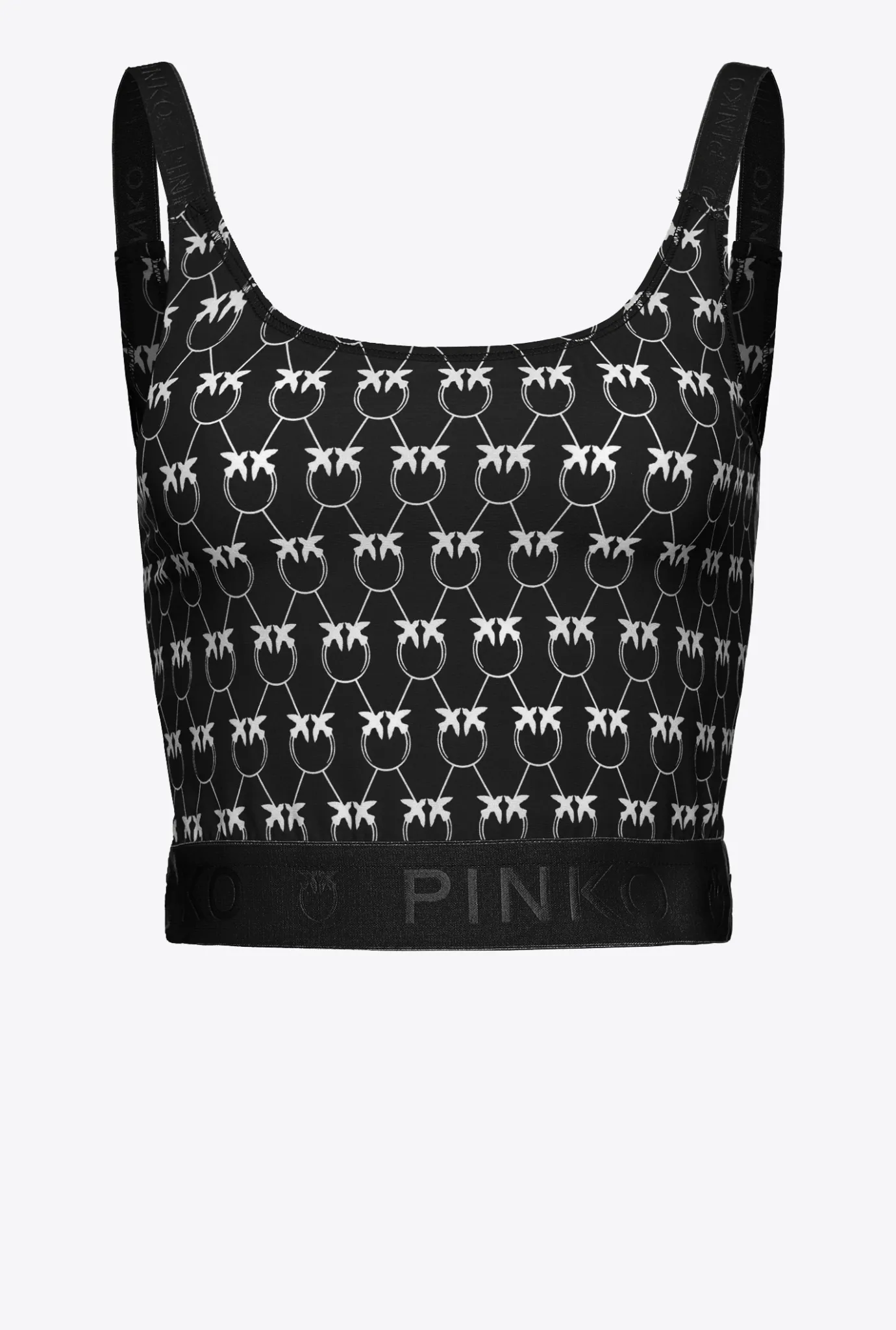 Tailleurs Et Ensembles|PINKO Top Monogram Noir/Creme
