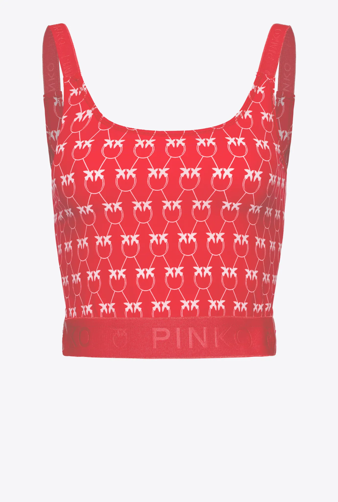 Tailleurs Et Ensembles|PINKO Top Monogram Rouge/Rose