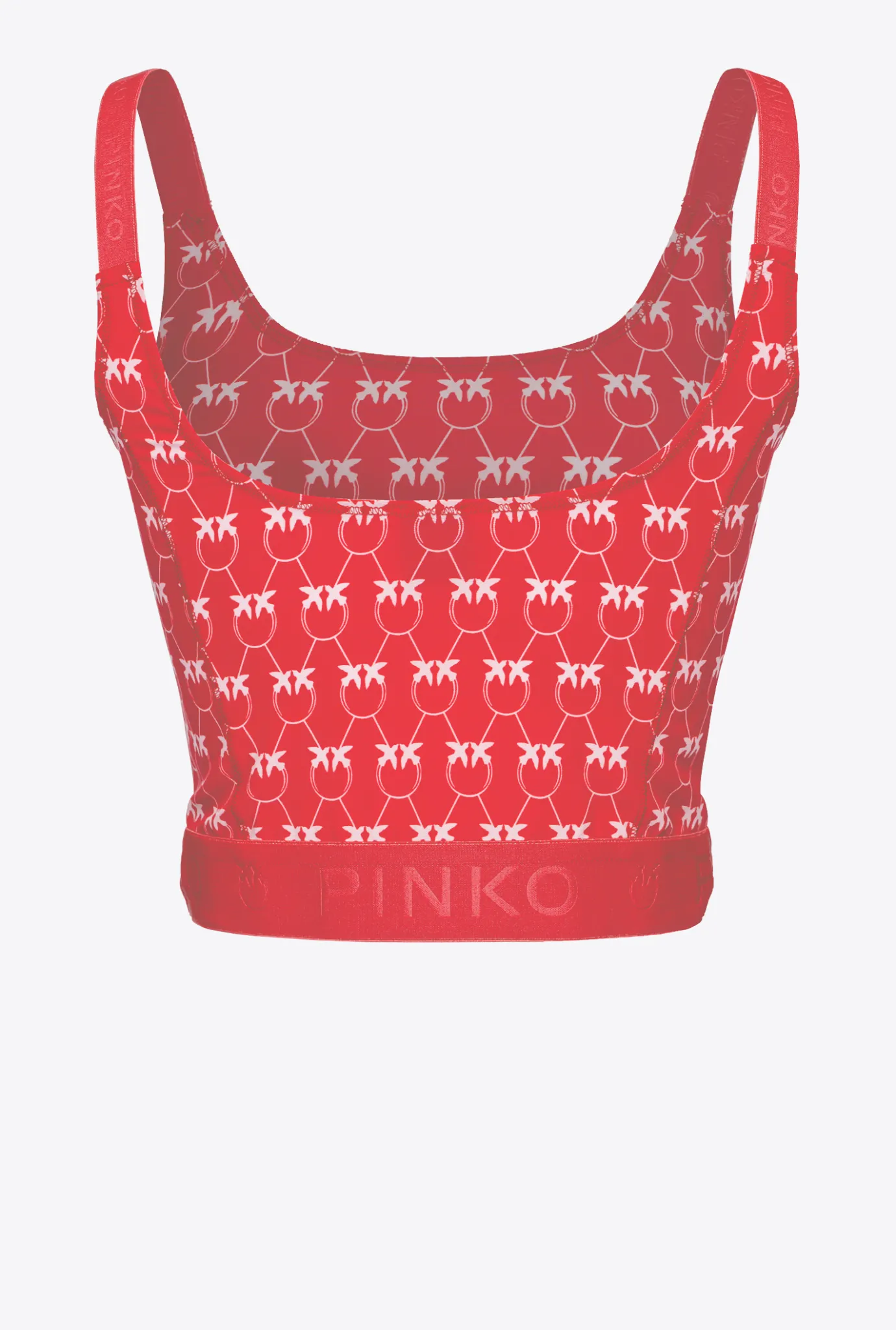Tailleurs Et Ensembles|PINKO Top Monogram Rouge/Rose