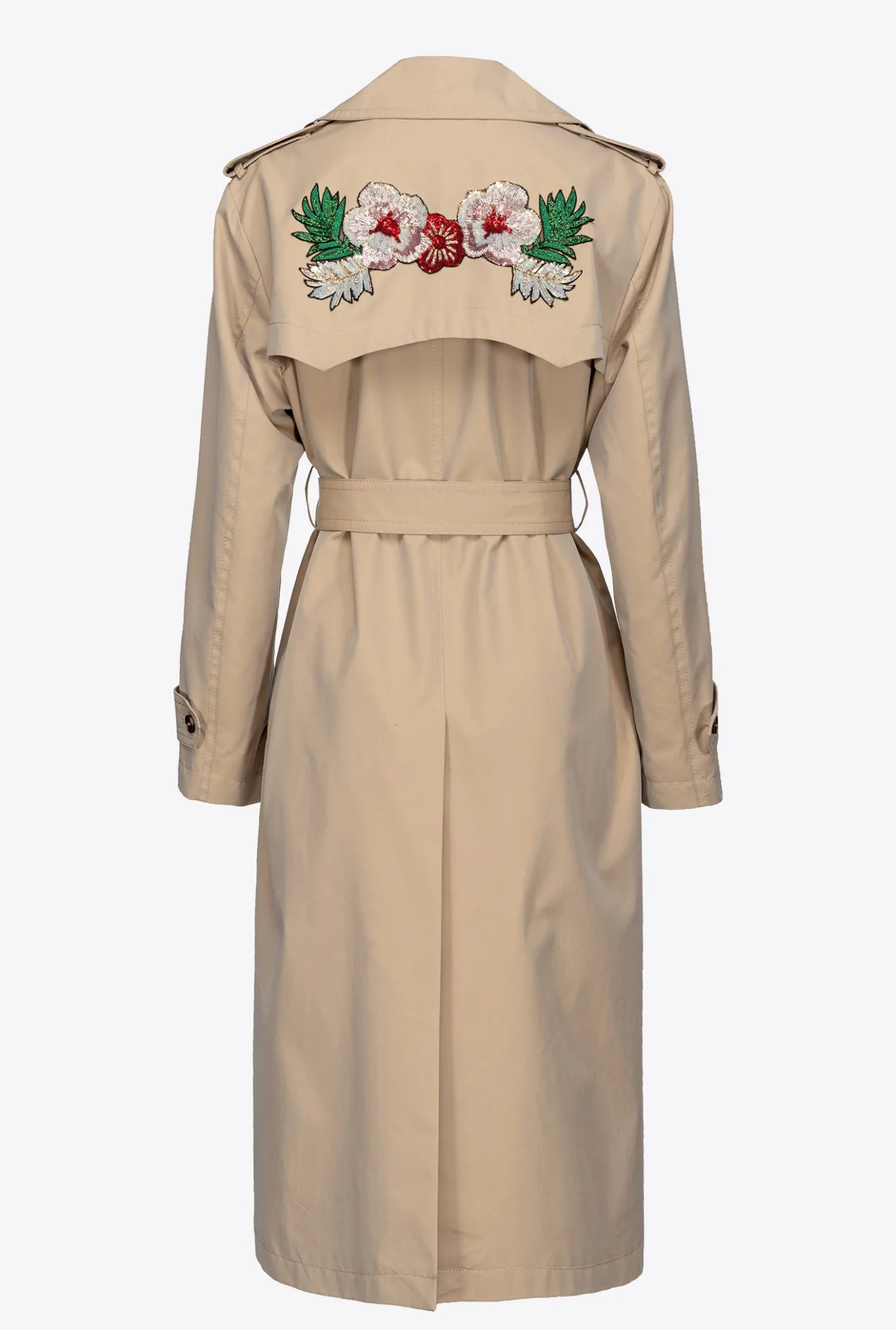 Vêtements D'extérieur|PINKO Trench Brode Beige Safari