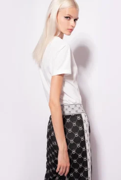 Topwear|PINKO T-Shirt A Imprime Coeur Blanc Soie