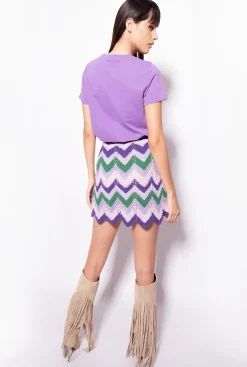 Topwear|PINKO T-Shirt A Logo Etoile Lilas Lavande