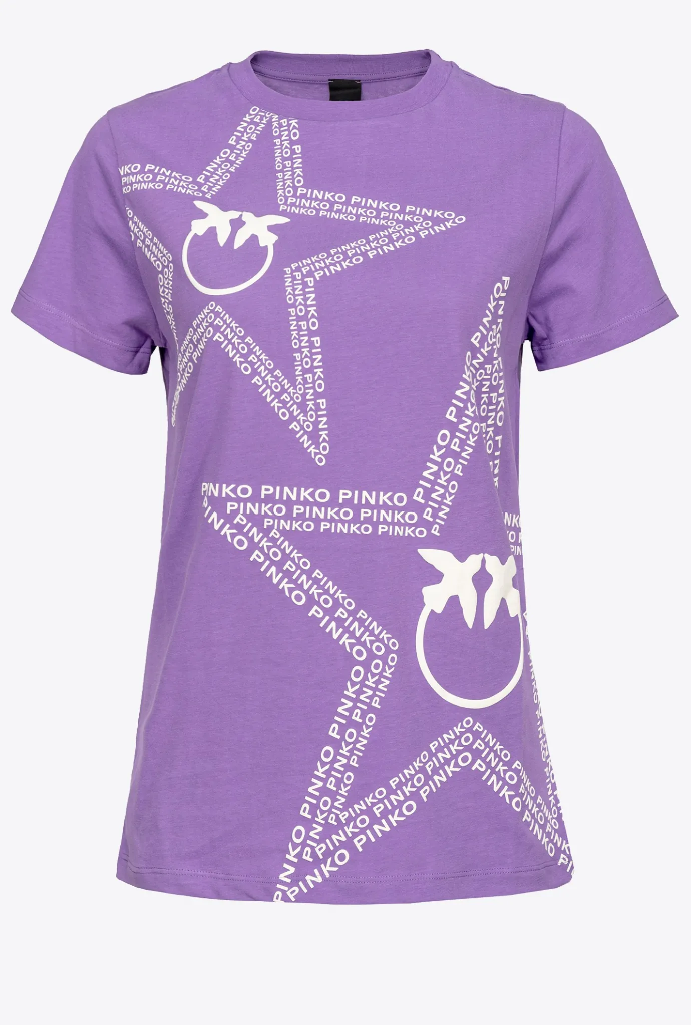 Topwear|PINKO T-Shirt A Logo Etoile Lilas Lavande