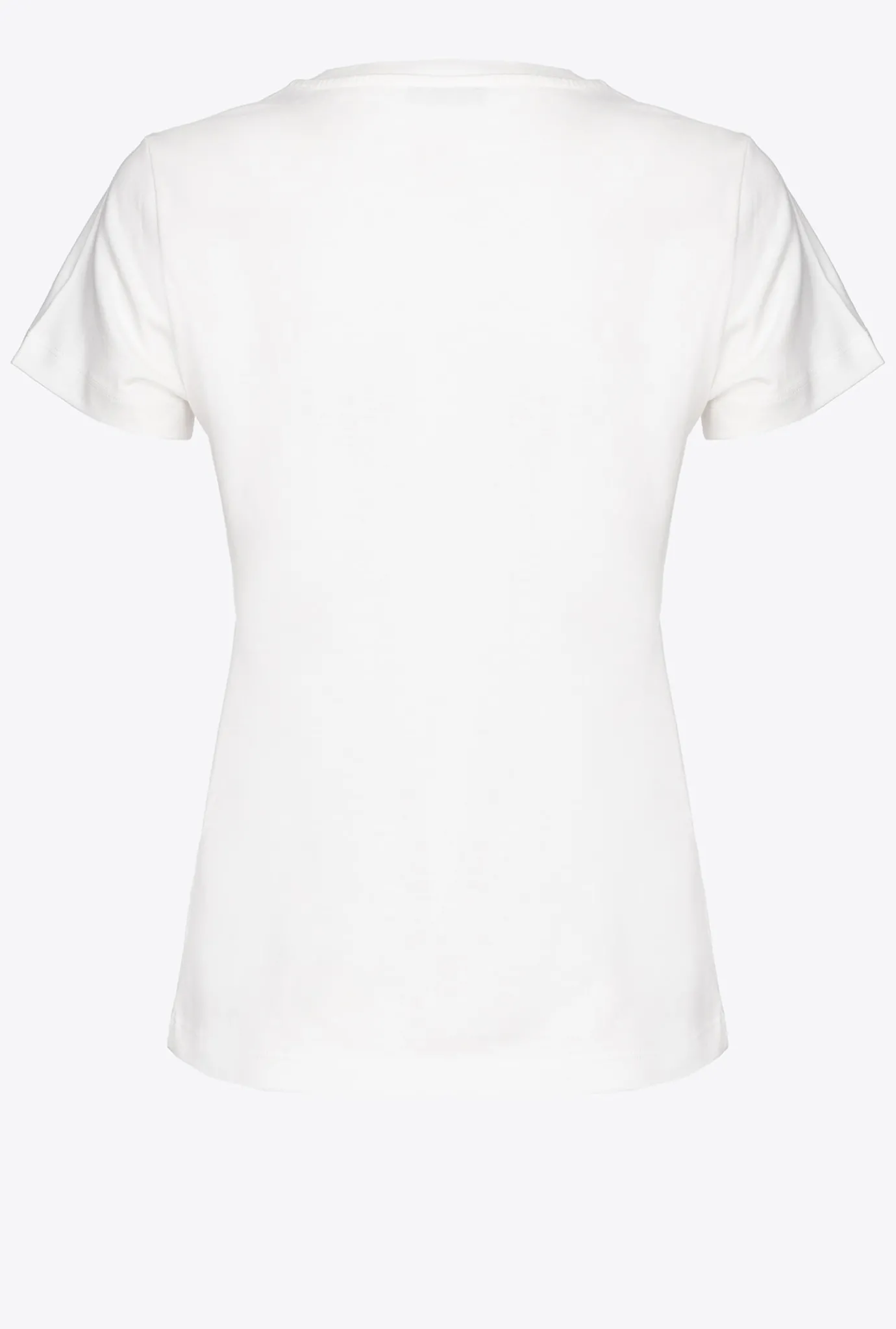Topwear|PINKO T-Shirt A Logo Imprime Blanc Soie