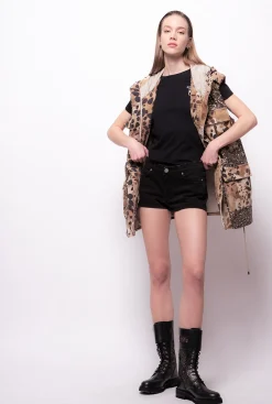 Topwear|PINKO T-Shirt A Mini Broderie Love Birds Noir Limousine
