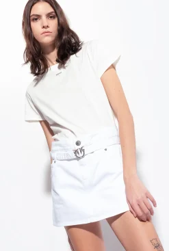 Topwear|PINKO T-Shirt A Mini Logo Blanc + Blanc