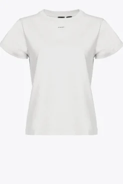 Topwear|PINKO T-Shirt A Mini Logo Blanc + Blanc