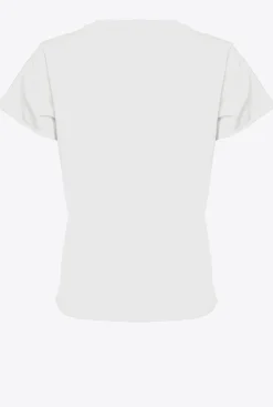 Topwear|PINKO T-Shirt A Mini Logo Blanc + Blanc