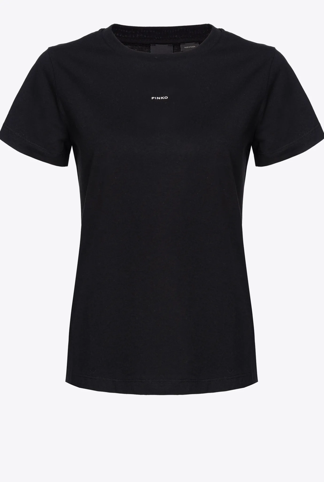 Tailleurs Et Ensembles|PINKO T-Shirt A Mini Logo Noir Limousine