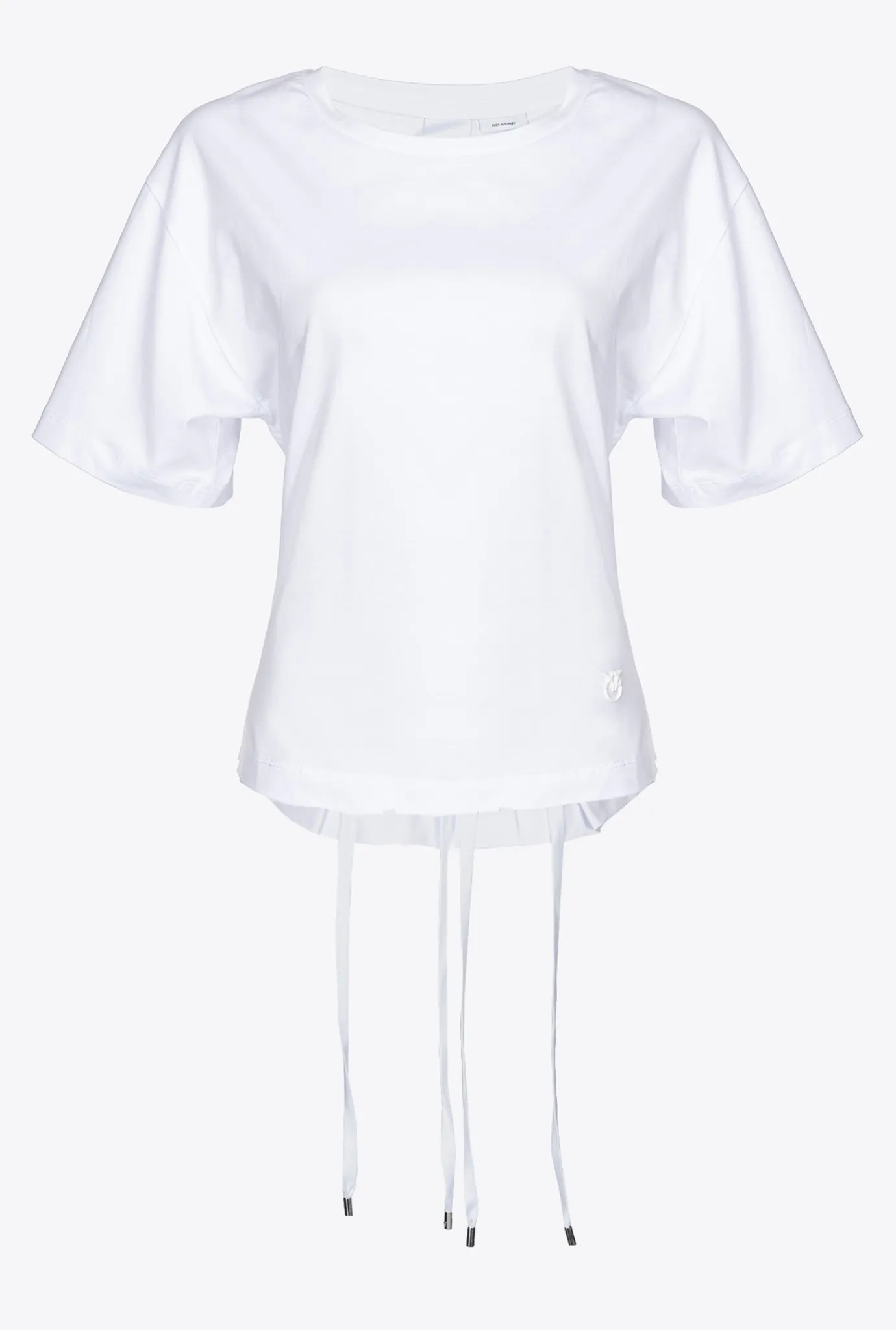 Topwear|PINKO T-Shirt Avec Lacets Au Dos Blanc Brill.