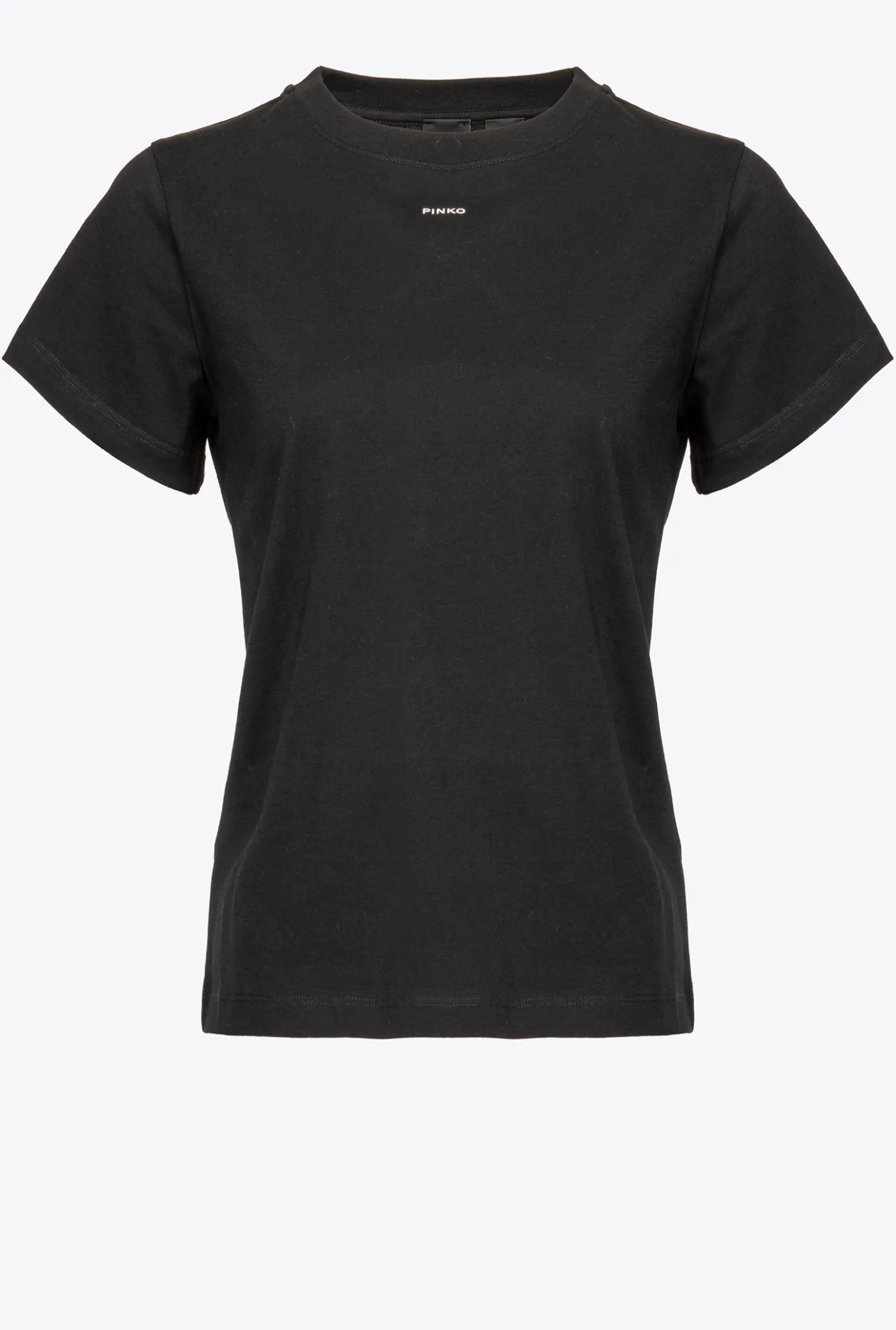 Topwear|PINKO T-Shirt Avec Petit Logo Noir Limousine