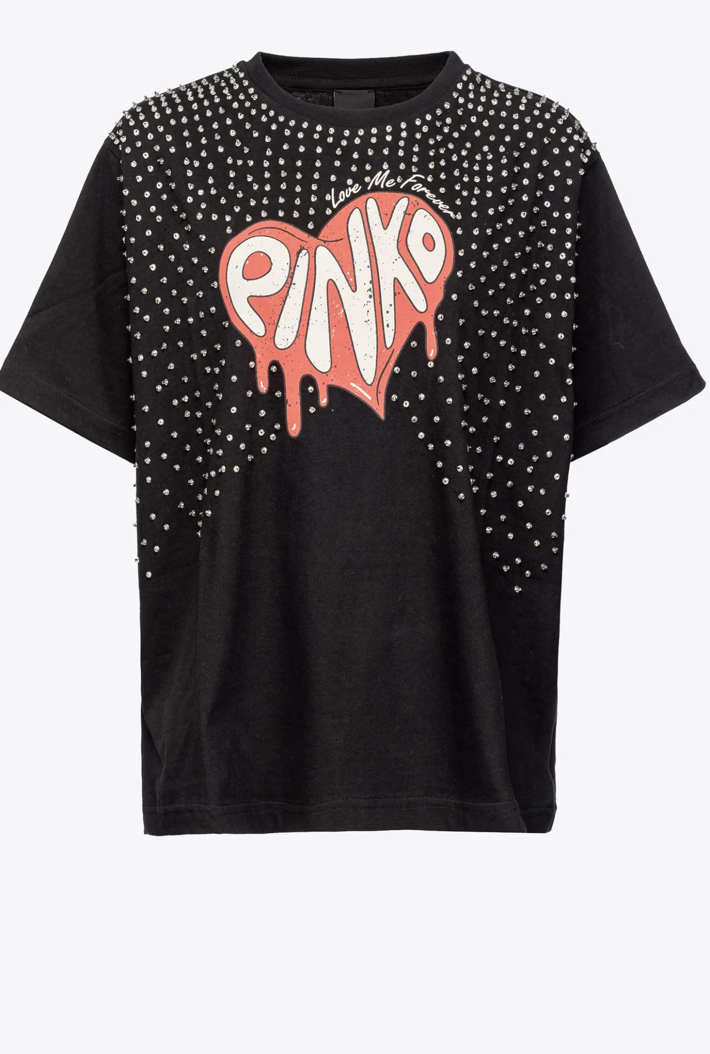 Topwear|PINKO T-Shirt Love Me Forever Noir Limousine