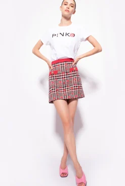Tailleurs Et Ensembles|PINKO T-Shirt Lapin Blanc Brill.