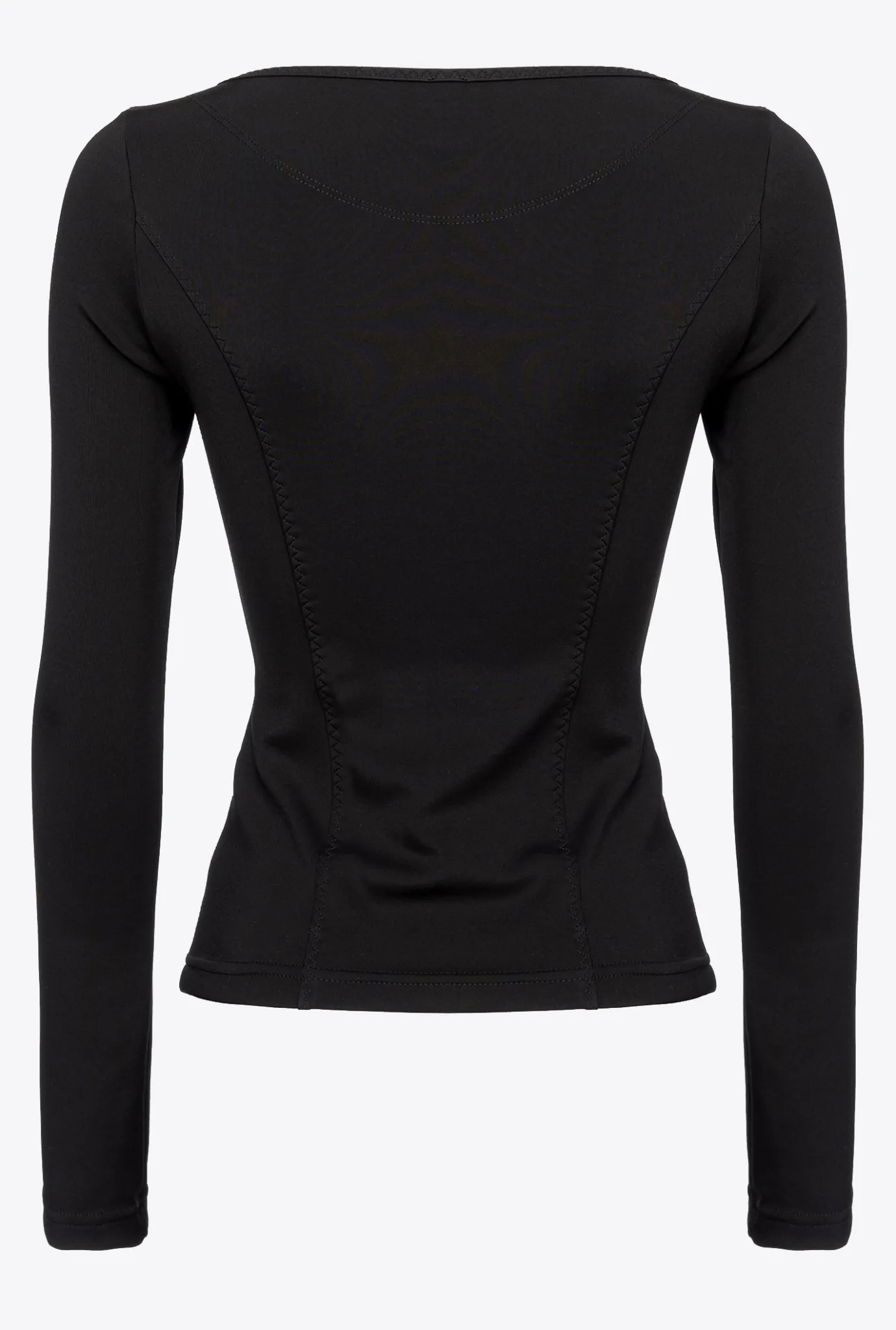 Vestes|PINKO Veste Ajustee En Neoprene Noir Limousine