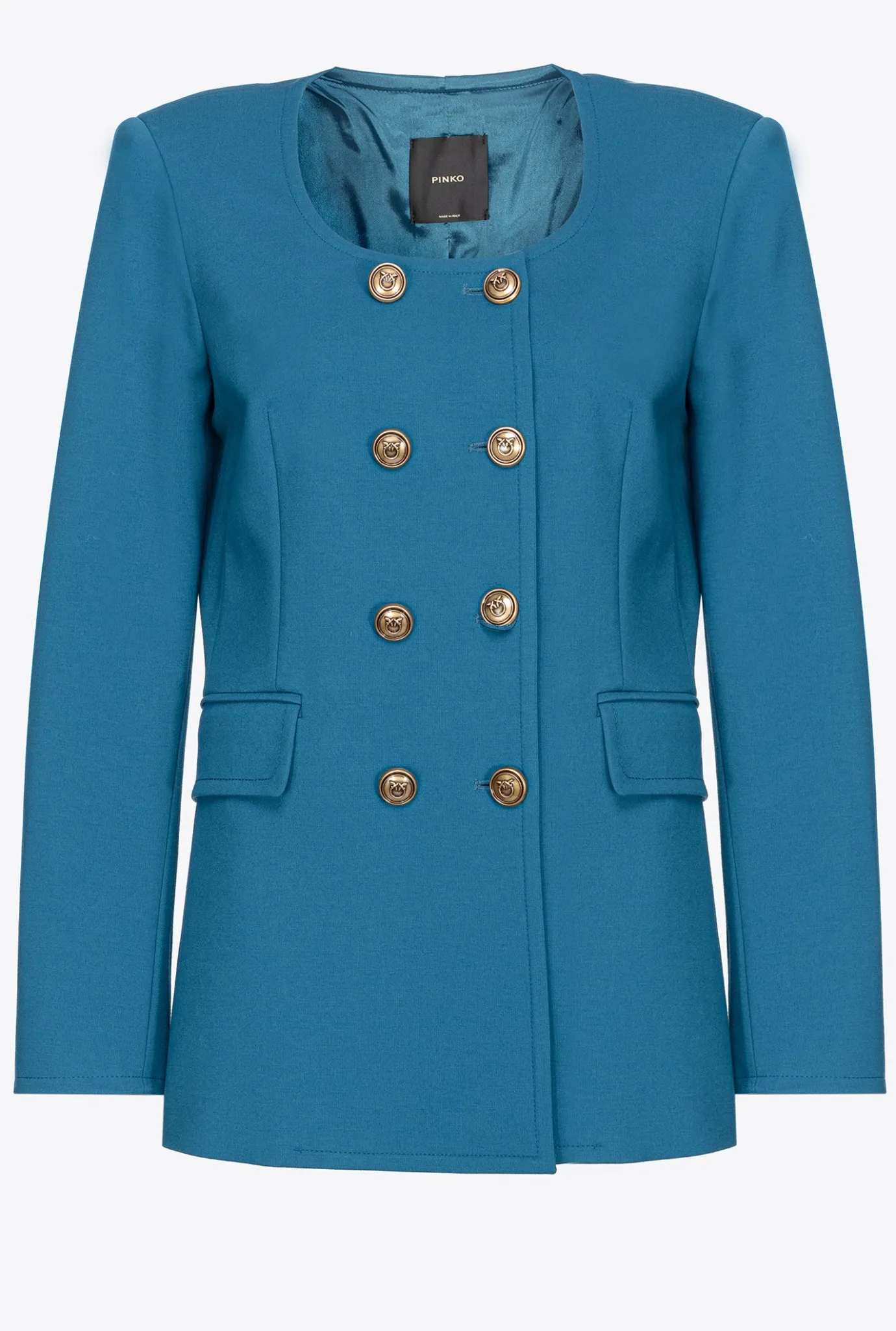 Vestes|PINKO Veste Croisee Feminine Bleu Marocain
