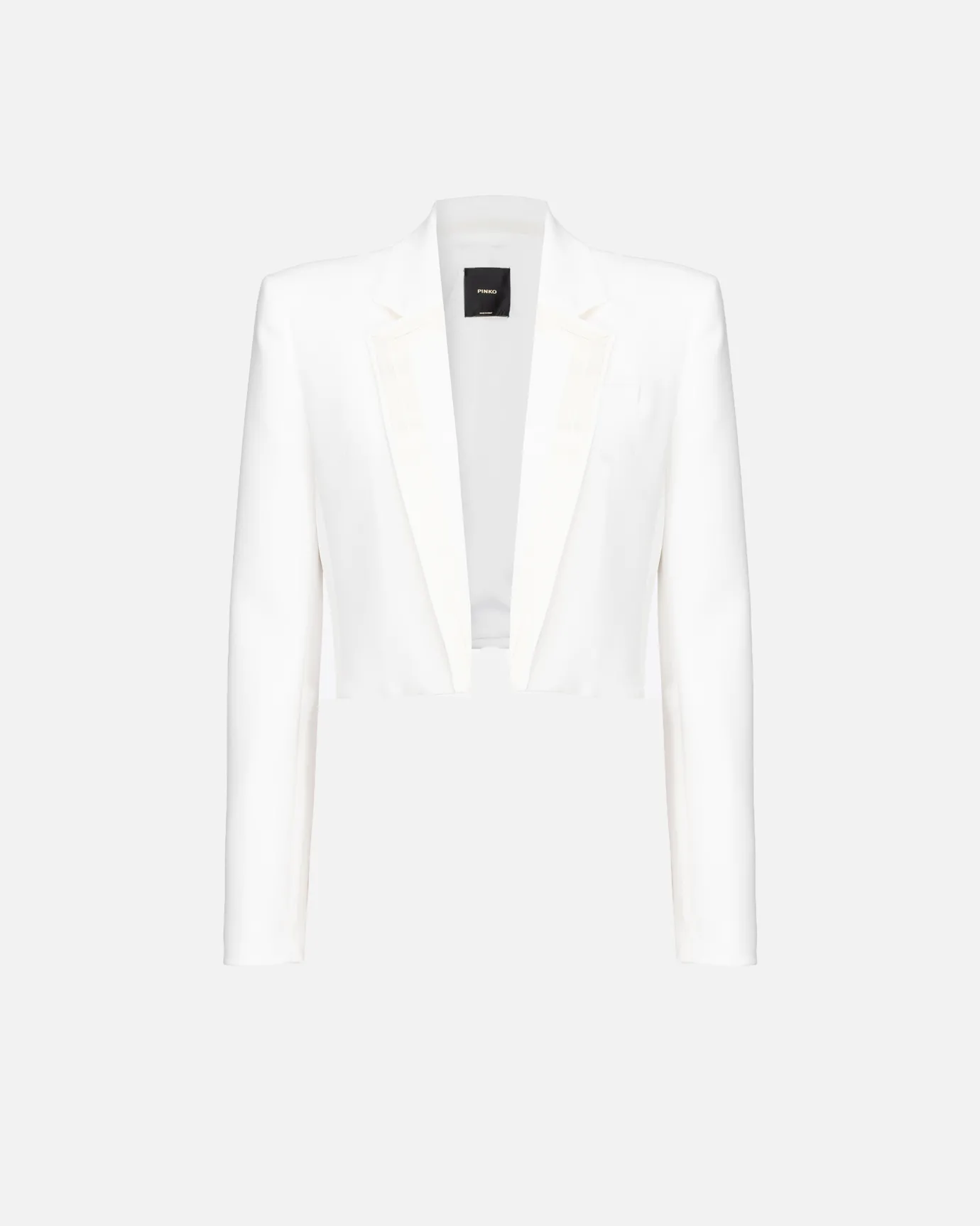 Tailleurs Et Ensembles|PINKO Veste Spencer En Crepe De Polyester Blanc Lait