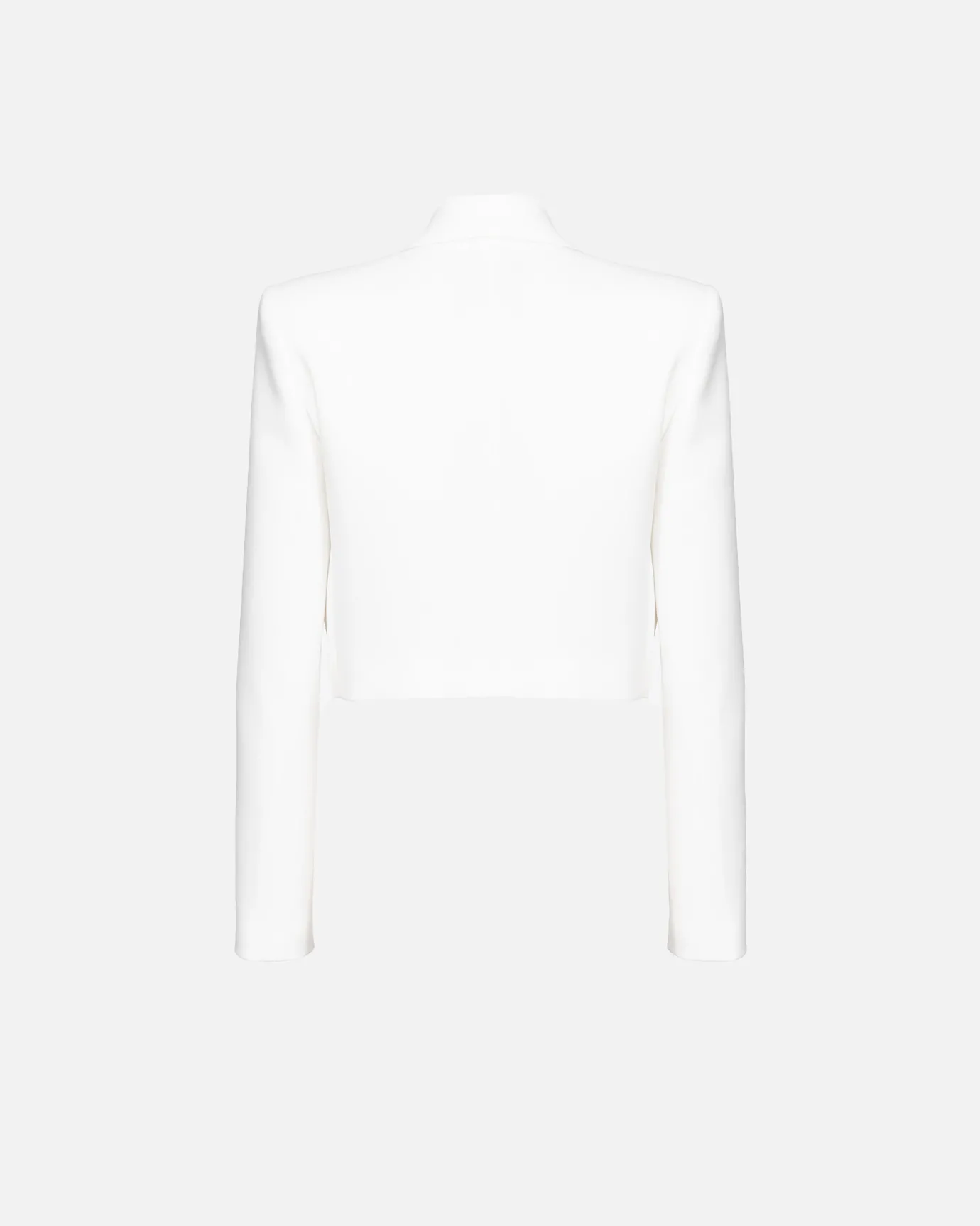Tailleurs Et Ensembles|PINKO Veste Spencer En Crepe De Polyester Blanc Lait