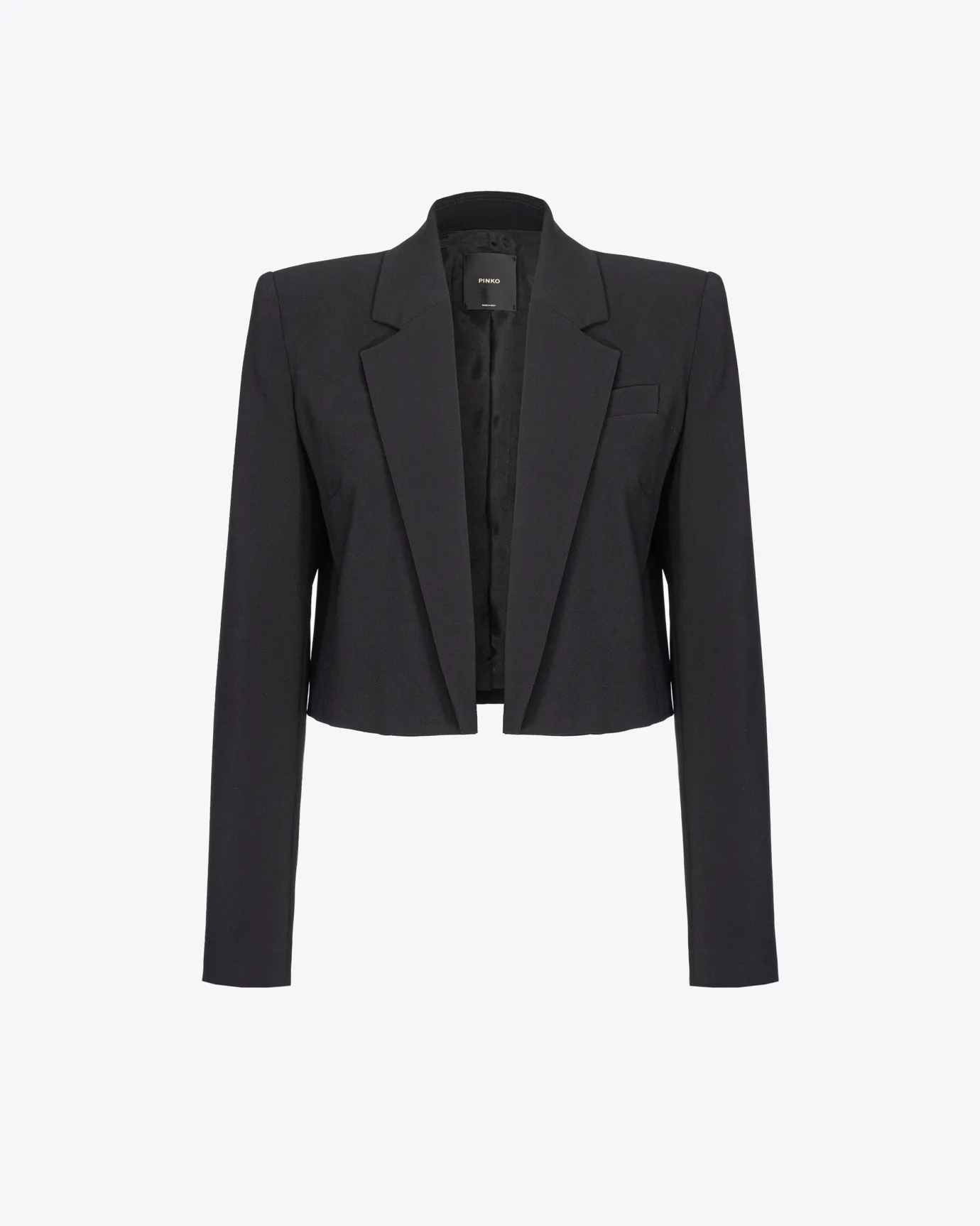 Tailleurs Et Ensembles|PINKO Veste Spencer En Crepe Stretch Noir Limousine